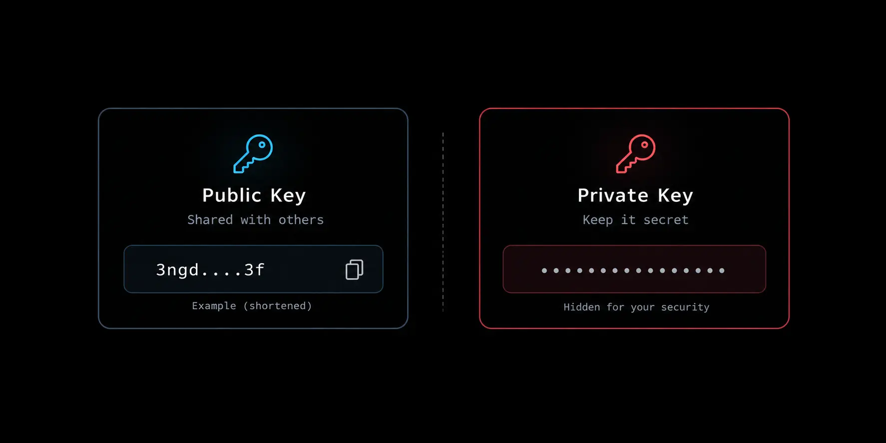 Public key and private key cryptographic pair generated on device