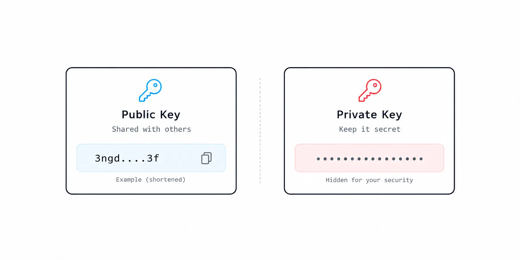 Public key and private key cryptographic pair generated on device